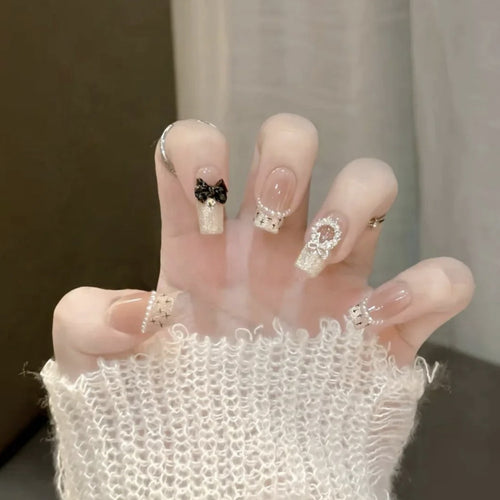 Glänzende Gradient Press-On Nagelspitzen Karnz