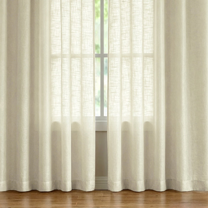Durchsichtige Leinen-Fenstervorhänge Karnz