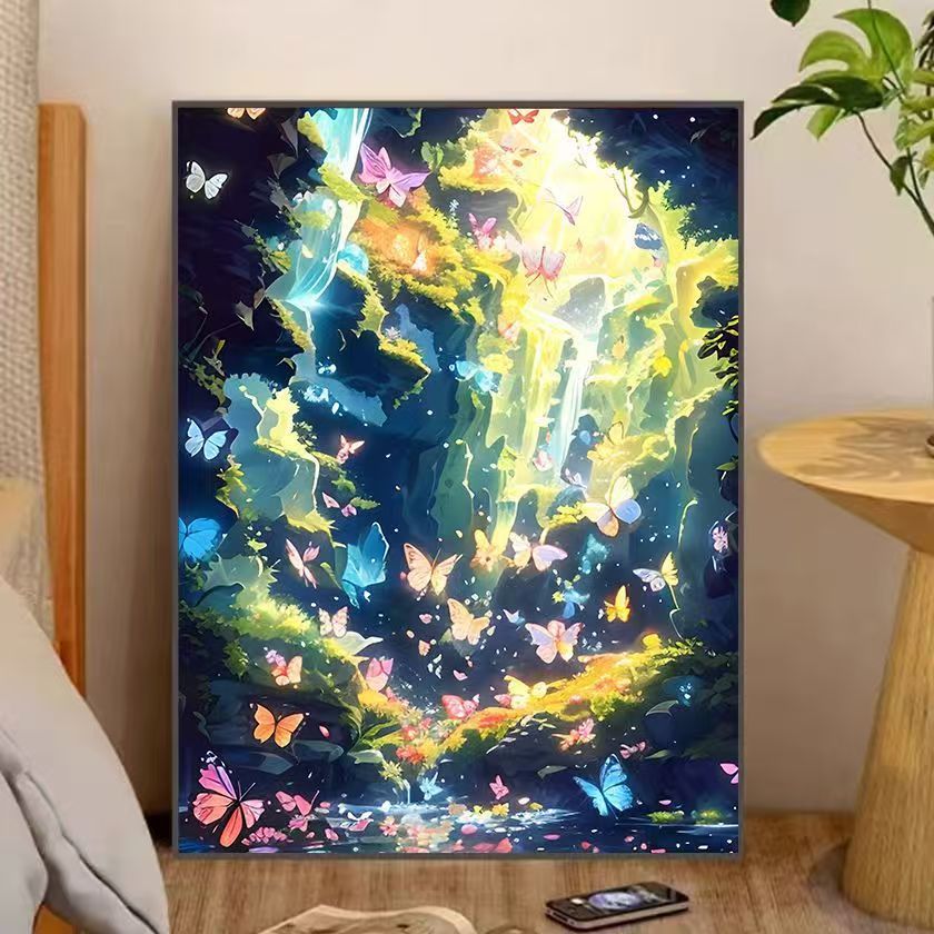 Fantasy Forest Schmetterling Wandkunst Karnz