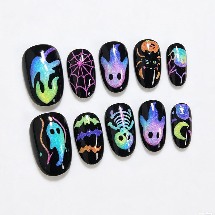 Gruseliges Themen Press-On Nail Art Set Karnz