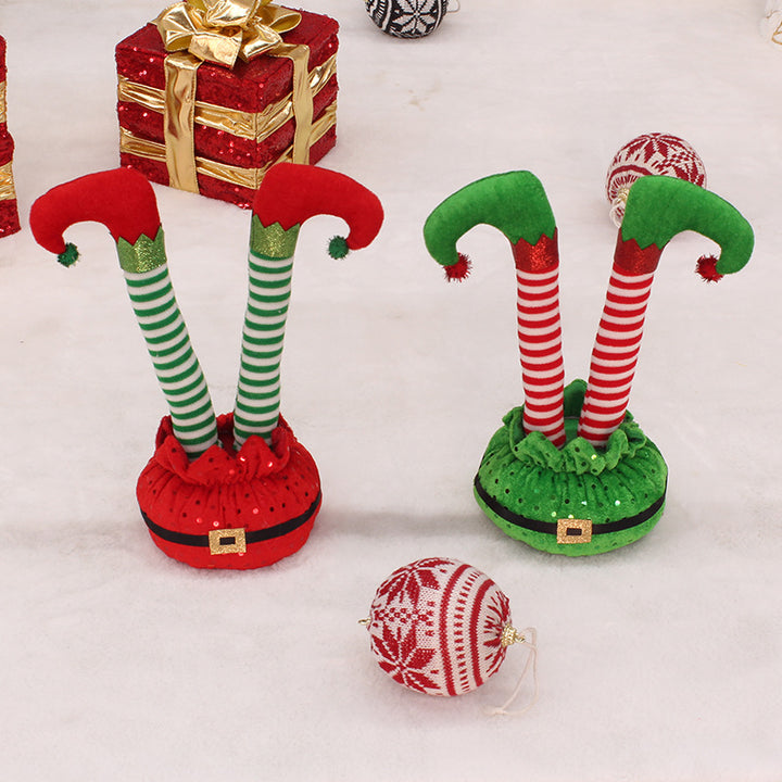 Weihnachtsplüschfigur mit beweglichen Elfensäulen