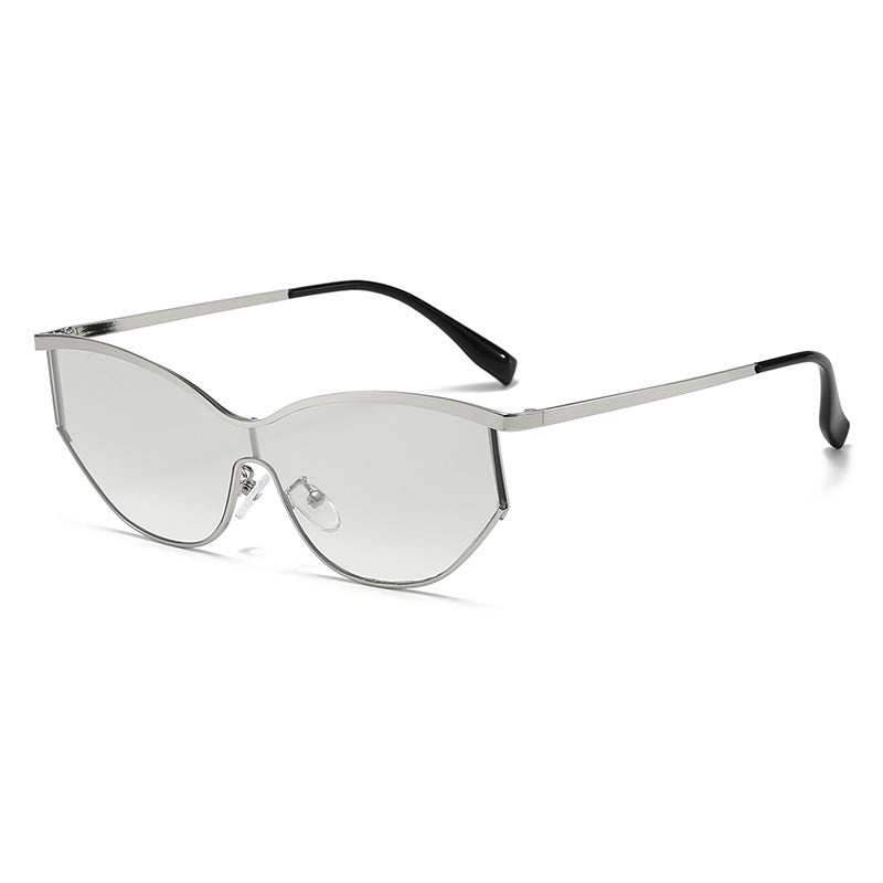 Oversized Geometrische Katzenaugen-Sonnenbrille