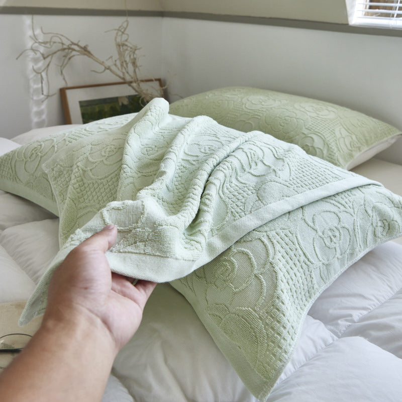 Luxus Jacquard Baumwolle Handtuch Kissenbezug Set