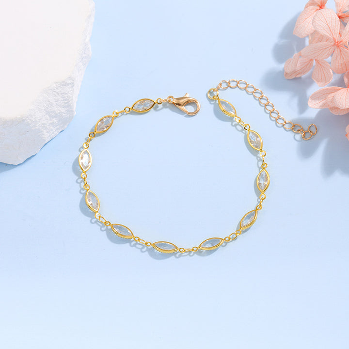 Elegante Glas-Ketten-Armband Karnz