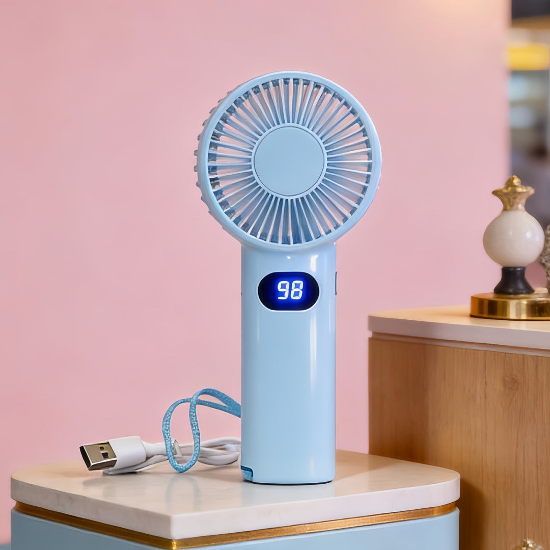 Damen Tragbarer Handventilator mit digitaler Geschwindigkeitsanzeige Karnz 1781544653