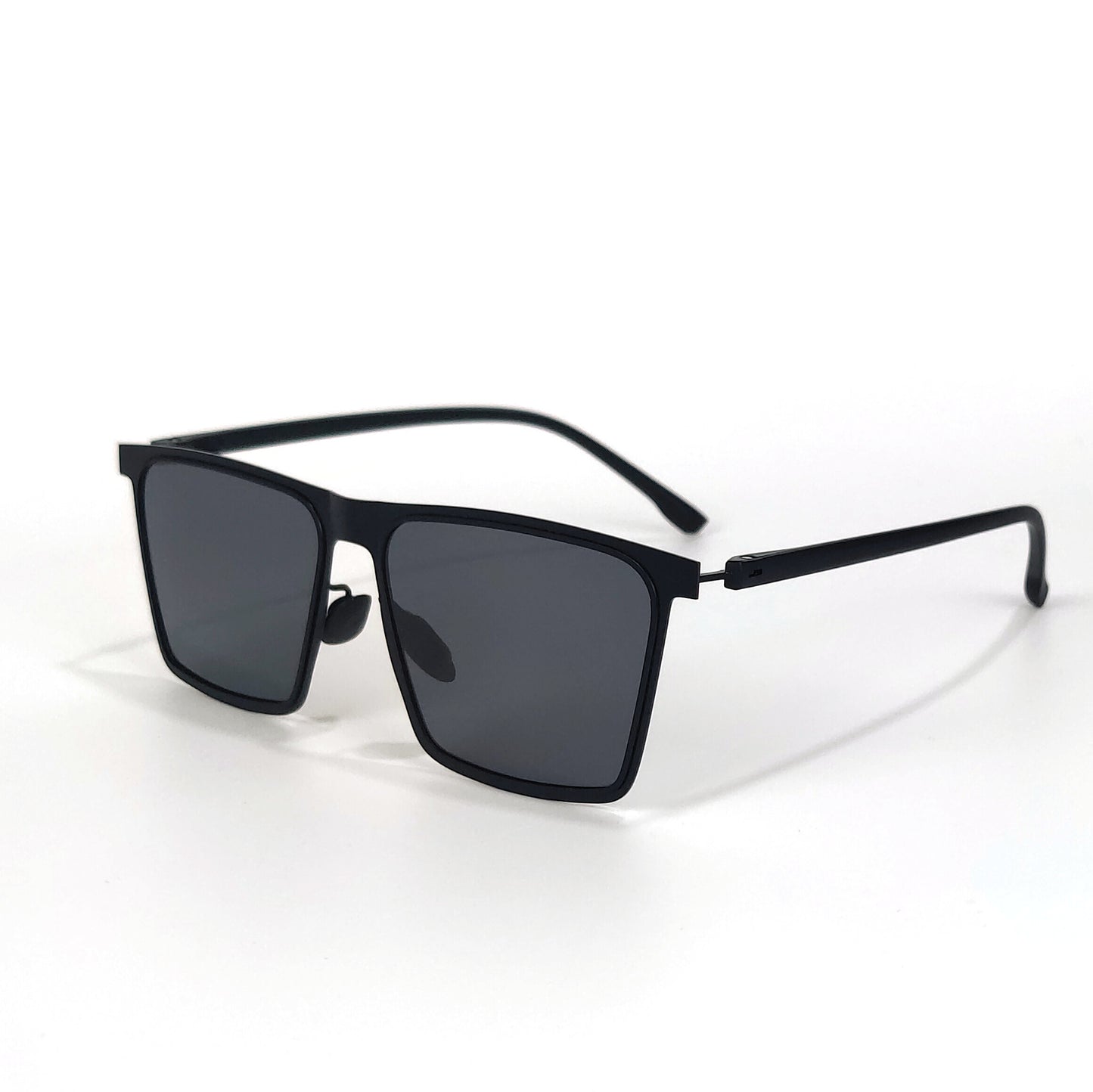 Herren moderne rechteckige Sonnenbrille Karnz
