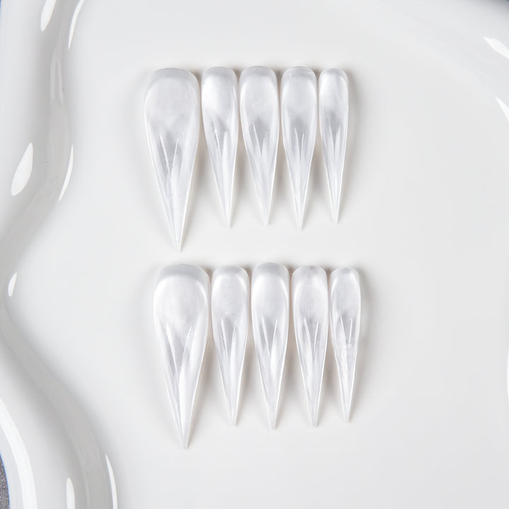 Schwarze Stiletto-Nagelspitzen-Set