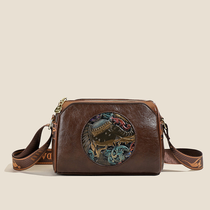 Vintage-inspirierte Leder-Crossbody-Tasche Karnz