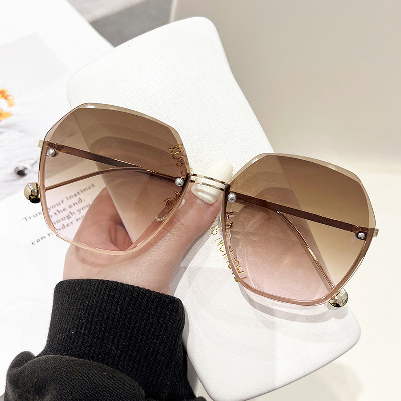Damen große geometrische Sonnenbrille Karnz