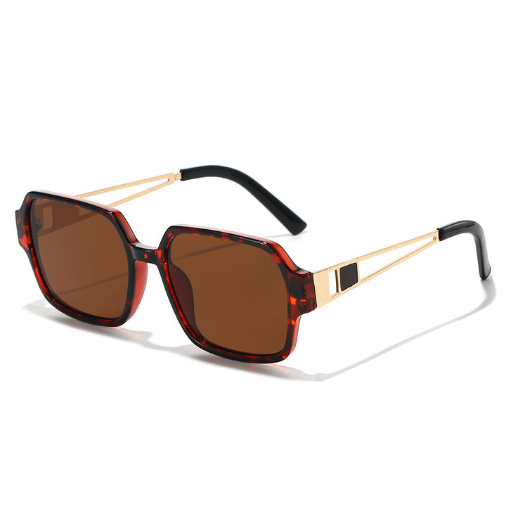 Chic Übergroße Quadratische Sonnenbrille mit Dekorativen Akzenten Karnz