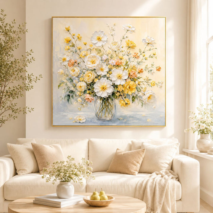Florale Kunstleinwanddruck