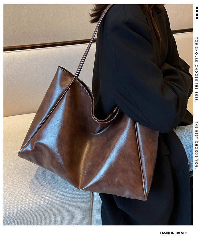 Casual Veganes Leder Schultertasche