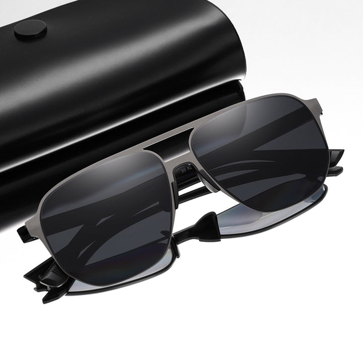 Zeitgenössische quadratische Rahmen-Sonnenbrille Karnz
