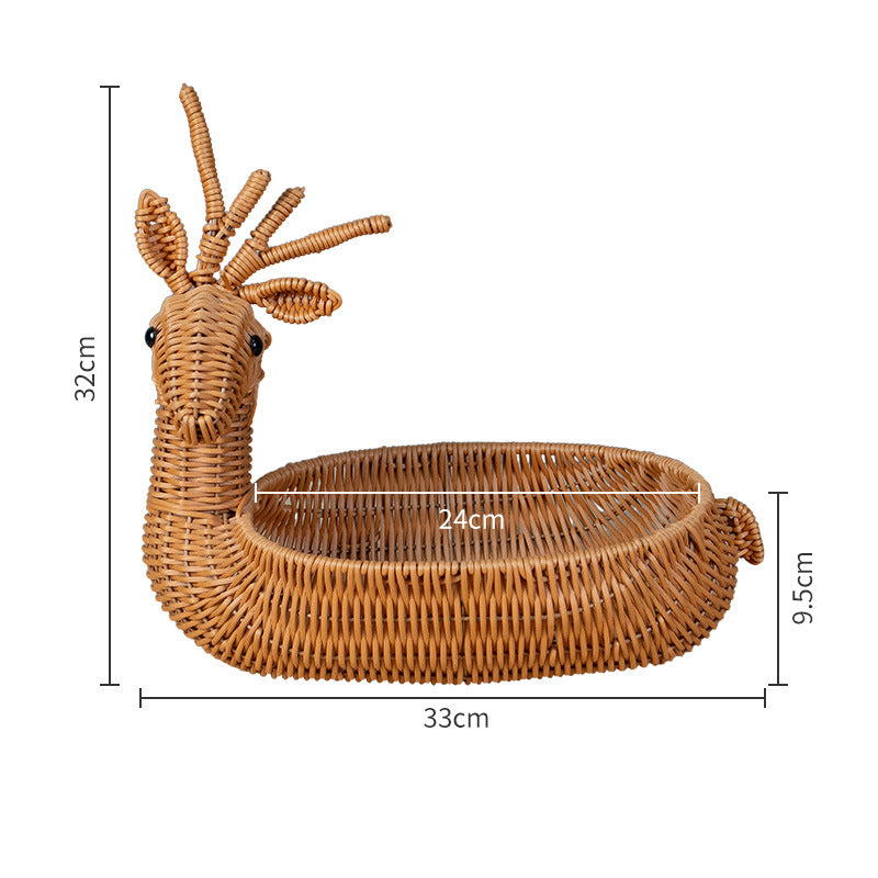 Dekorative Tierformen Geflochtenem Korb Karnz