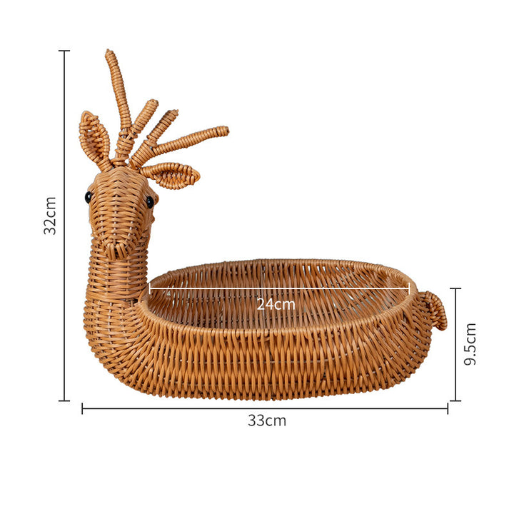 Dekorative Tierformen Geflochtenem Korb Karnz