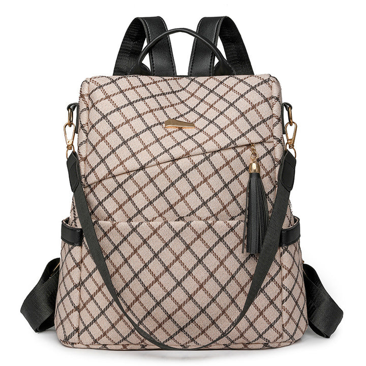 Stylische karierten Muster-Rucksack