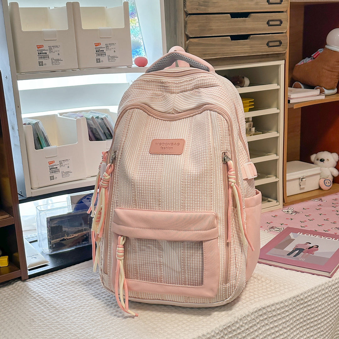 Multifunktionaler strukturierter Rucksack mit Seitentaschen Karnz