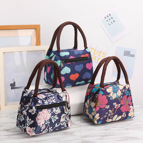 Floral Print Isolierte Lunch-Tragetasche Karnz