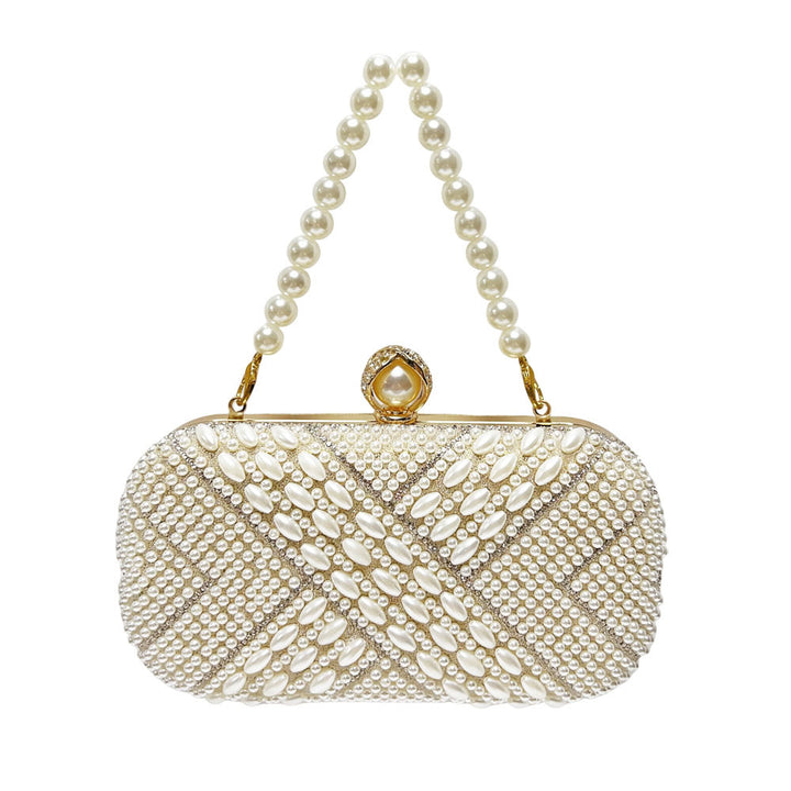 Perlenverzierte Abendhandtasche