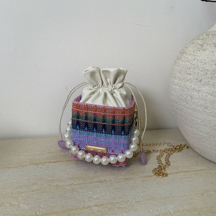 Charmante Mini Kordelzug Schultertasche Karnz