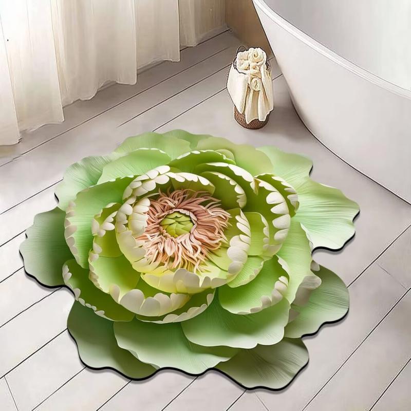 Blumenförmiger Plüsch-Teppich