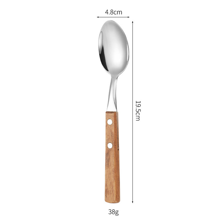 Dessertlöffel mit Ergonomischem Holzgriff Karnz