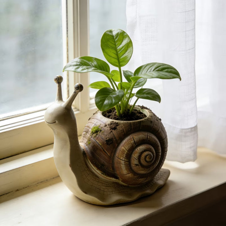 Schneckenförmiger Blumentopf