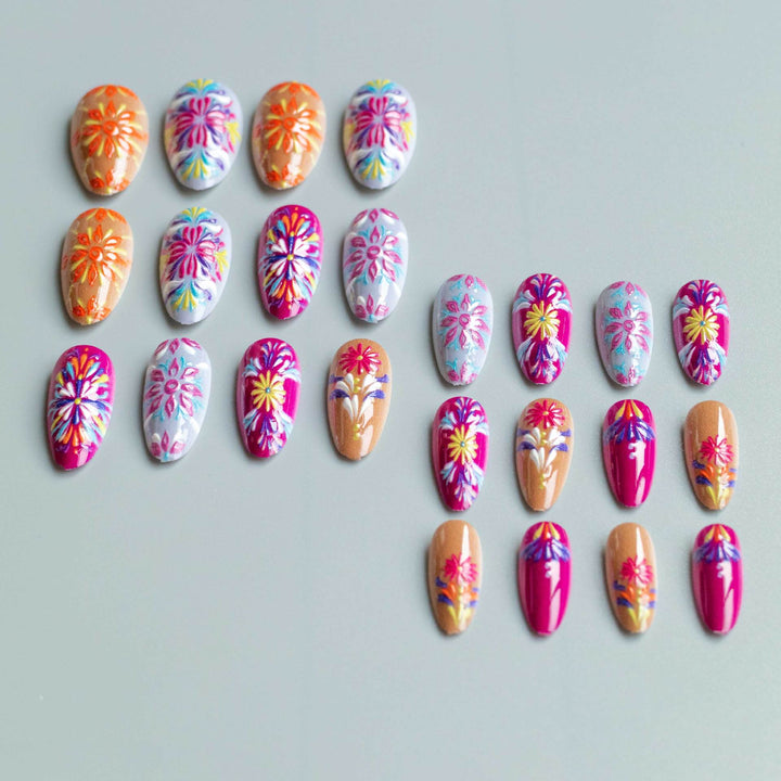 Kreatives Blumen-Acryl-Nagelkunst-Design-Kit