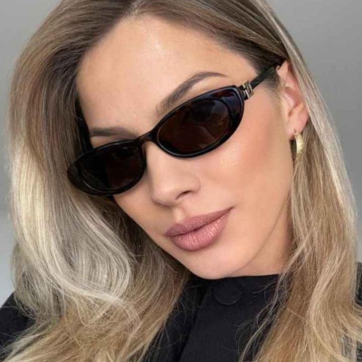 Damen Cat-Eye Sonnenbrille mit stilvollem Rahmen und luxuriösen Akzenten Karnz