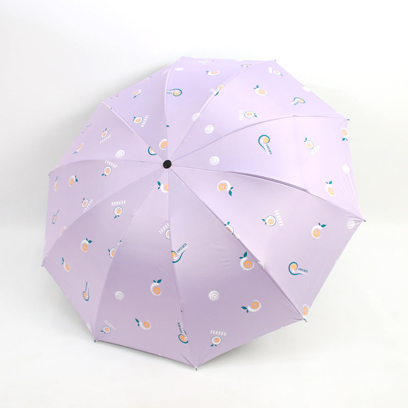 Damen Falt-Regenschirm mit fröhlichen Motiven Karnz