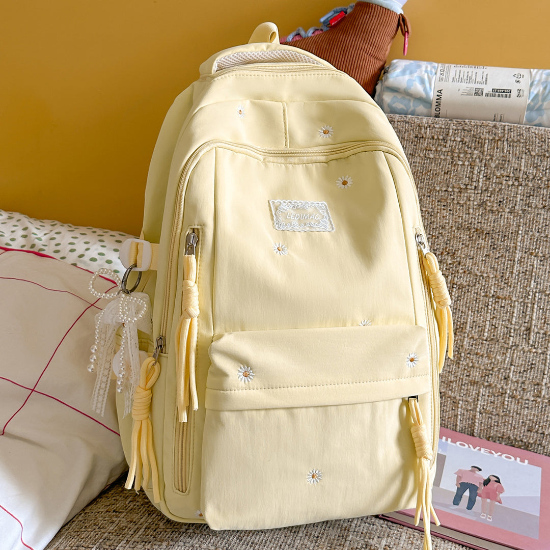 Modischer, blumenverzierter Rucksack
