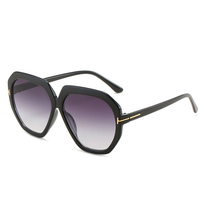Modebewusste Übergroße Sechseckige Sonnenbrille Karnz