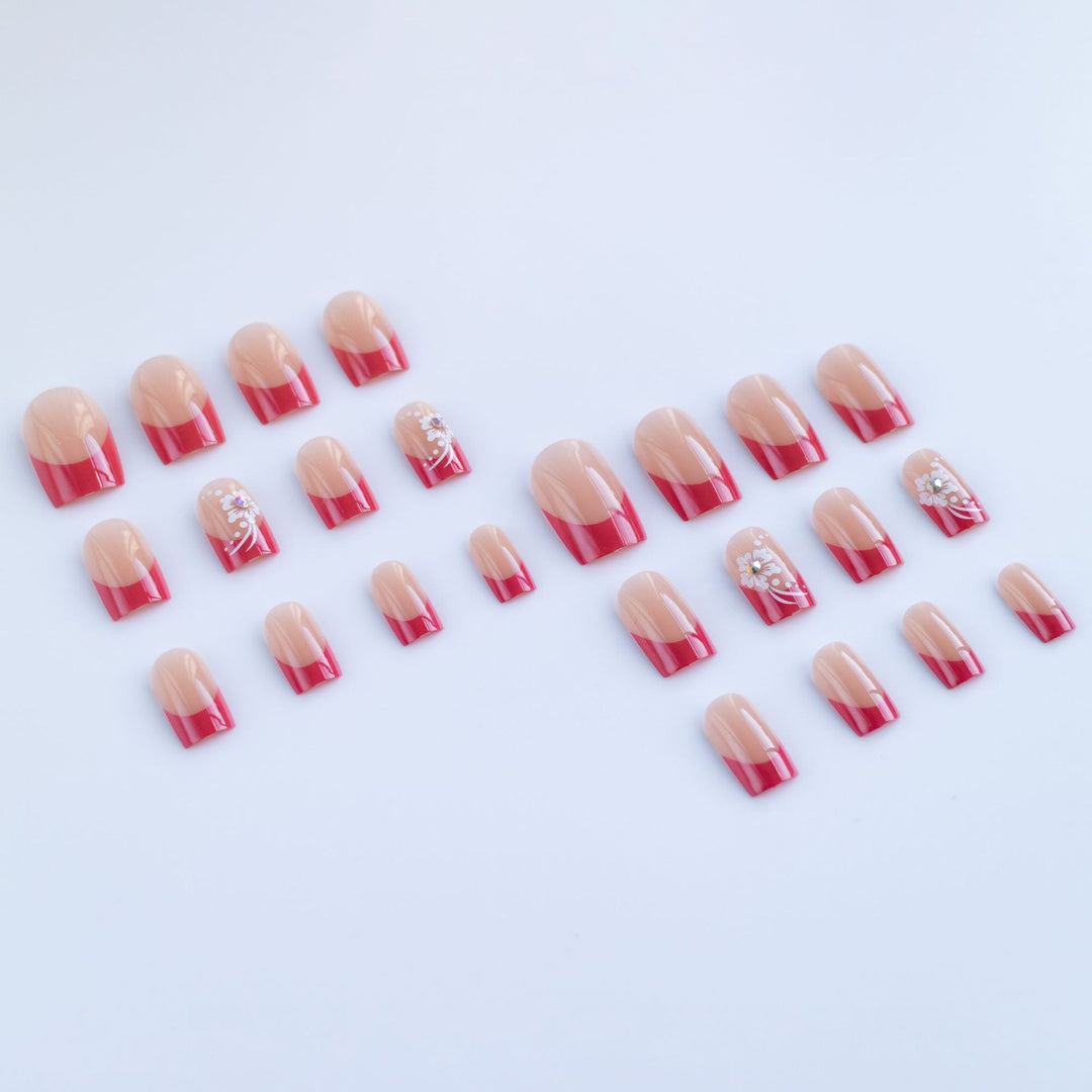 Florale Acryl-Nagelkunst