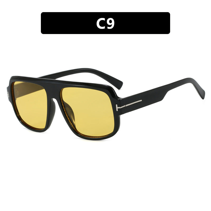 Damen modische quadratische Sonnenbrille mit trendigem Schildkrötenmuster Karnz