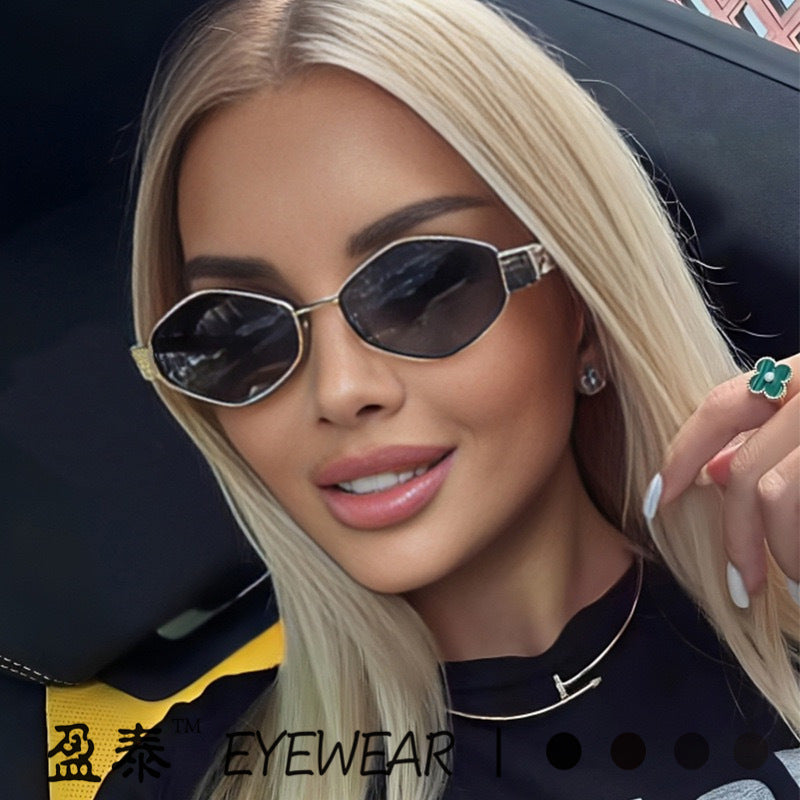 Damen geometrische Cat-Eye Sonnenbrille Karnz