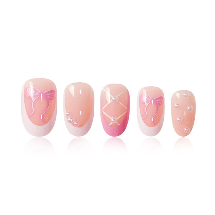 Elegantes Dekoratives Press-On Nagelset Karnz