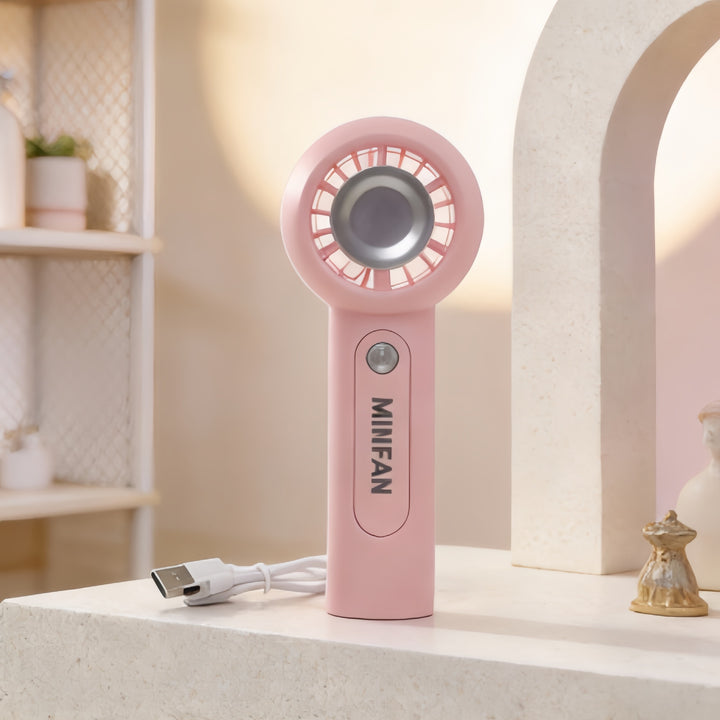 Damen Tragbarer Mini-Handventilator mit USB-Ladefunktion und ergonomischem Design Karnz
