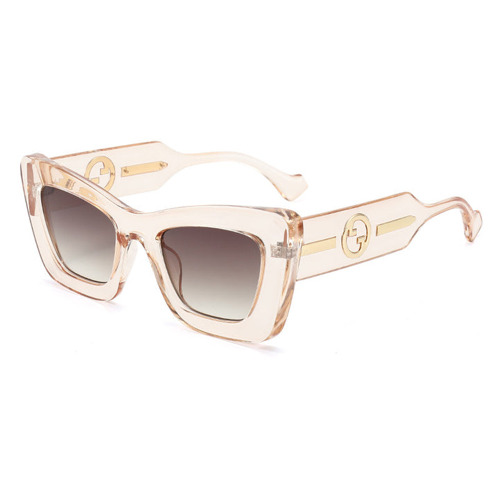 Damen Designer-Sonnenbrille mit markantem geometrischen Rahmen und hochwertiger Verarbeitung Karnz