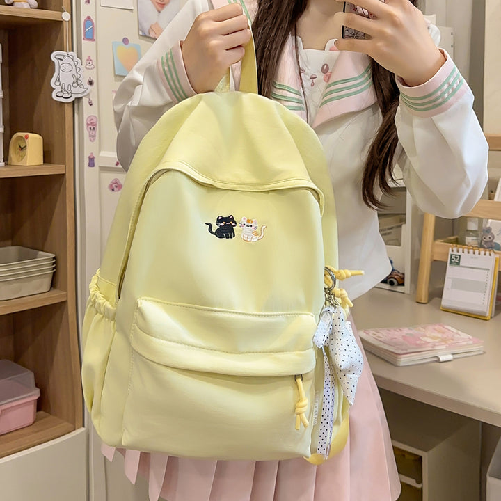 Bestickter katzen-themed Freizeit-Rucksack Karnz