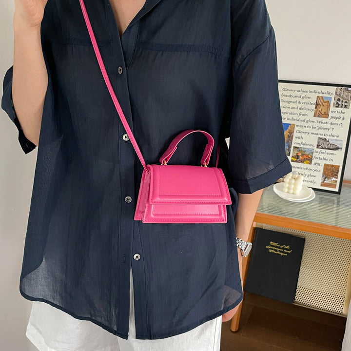 Strukturierte Mini-Crossbody-Handtasche