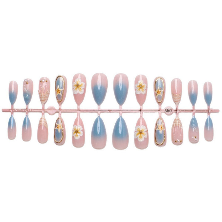 Blumenmeer-inspiriertes Nagelkunst-Set