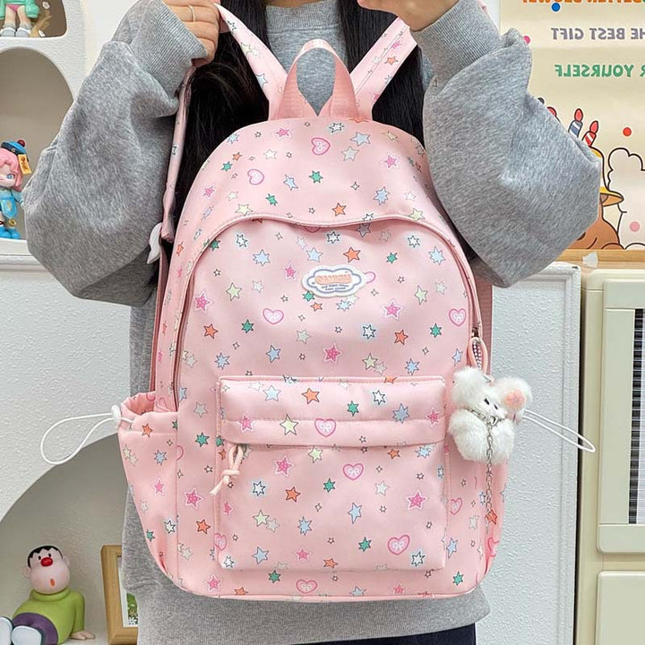 Verspielter Sternen-Print-Rucksack Karnz