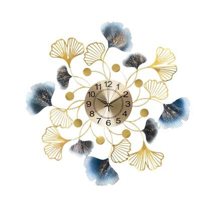 Elegante Ginkgo Blatt Wanduhr Karnz