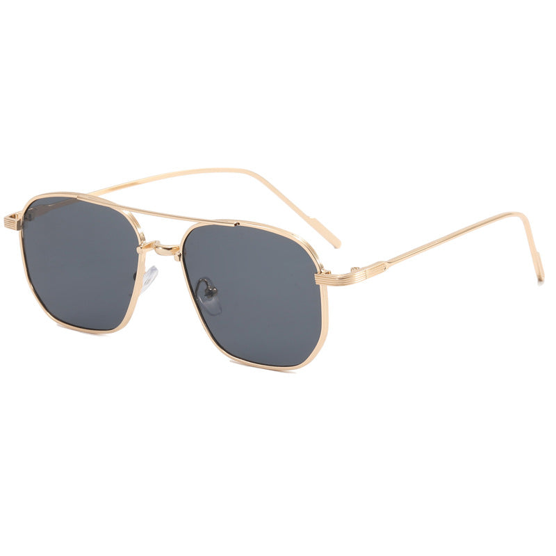 Damen modische geometrische Brille mit elegantem Metallrahmen Karnz