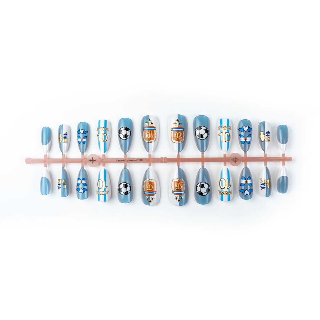 Sport-Themen Press-On Nail Art Set