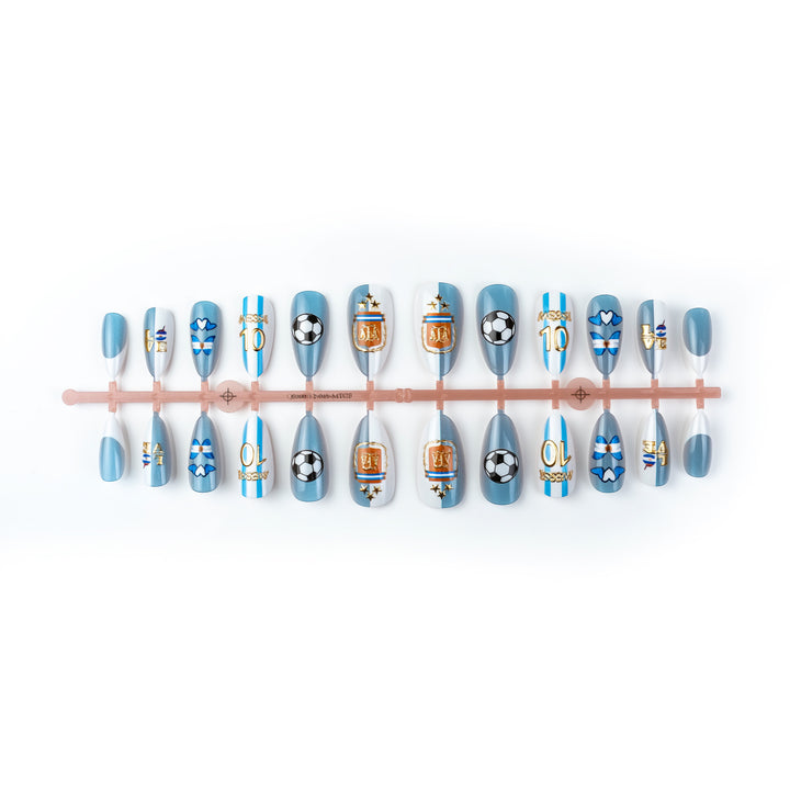 Sport-Themen Press-On Nail Art Set