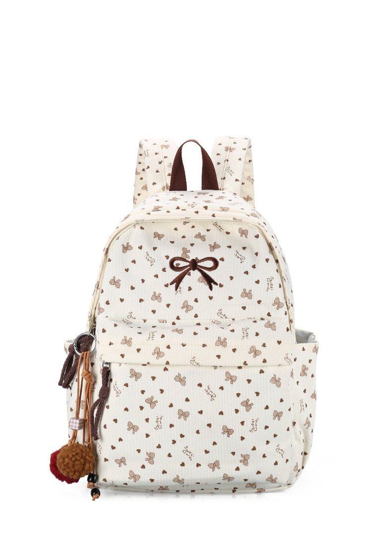 Verspielt gemusterter Rucksack