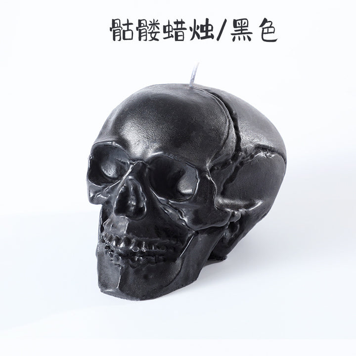 Skulpturale Kristallkalloschenkerze mit realistischem Anatomiedetail