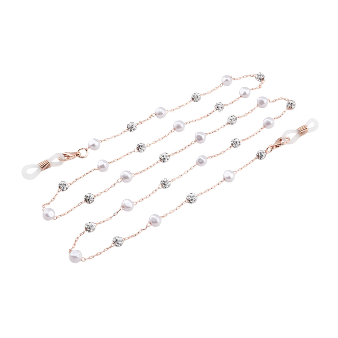 Elegante Kristall- und Perlenbrillenketten Karnz