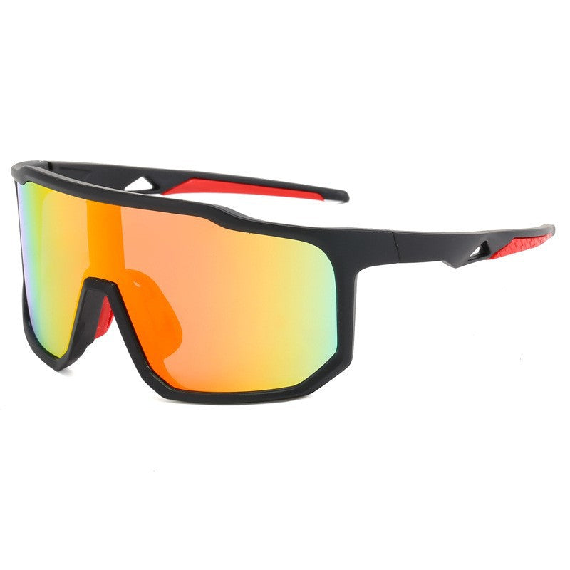 Damen Sportliche Rennsonnenbrille mit breitem Sichtfeld und modernen verspiegelten Gläsern Karnz
